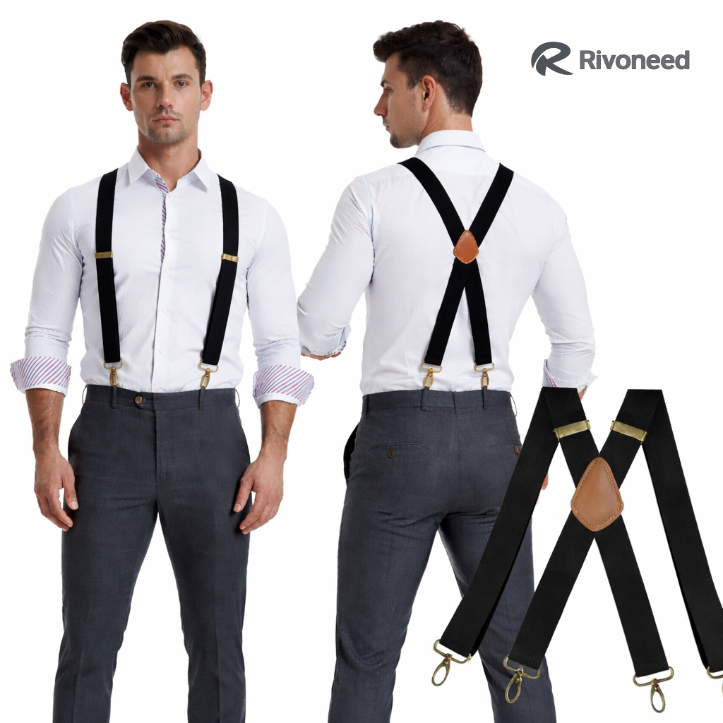 📢LAST DAY BUY 3 GET 1 FREE!⏰Men's X-Back Suspenders with Hook Clips
