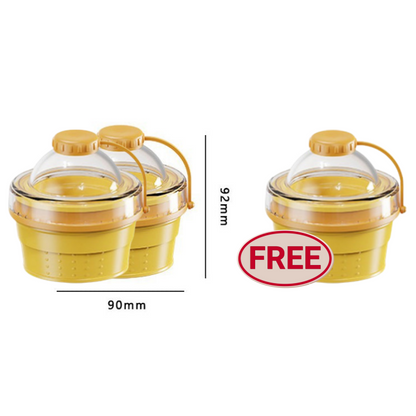 Collapsible Silicone Ice Ball Cup with Straw