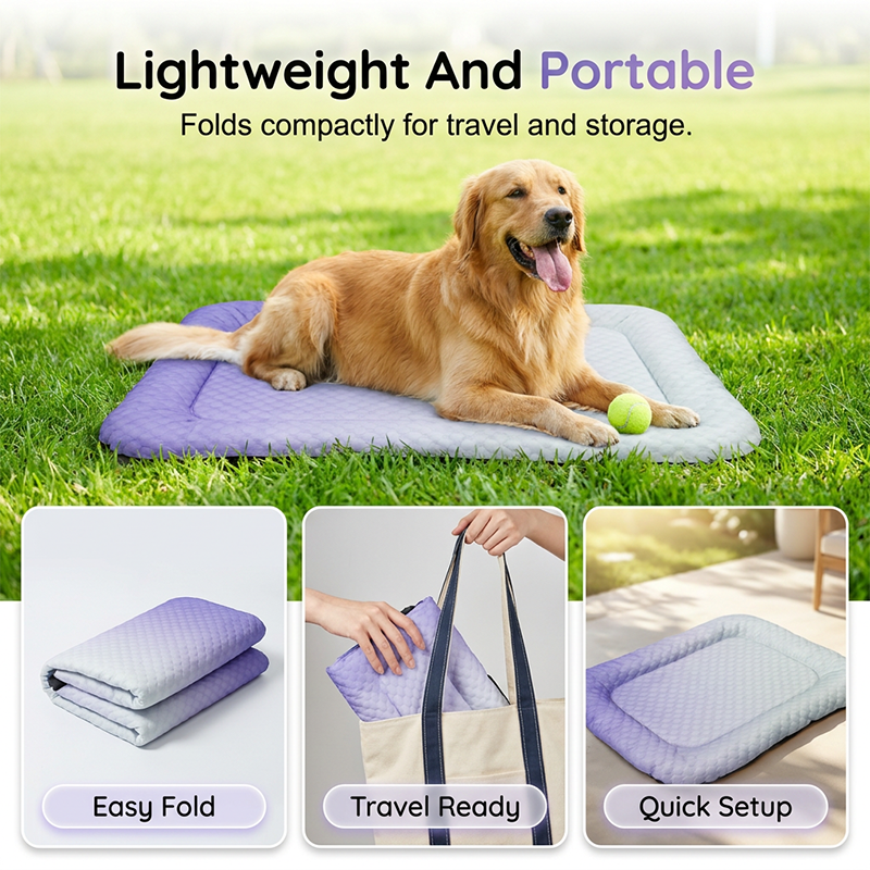 🥳2026 HOT SALE🥳!Pet Cooling Mat for Dogs & Cats 🐾  Naturally Cool Ice-Silk Pad • Breathable, Washable & Soft 🌿  For Floors, Sofas & Car Travel • Multiple Sizes • Gradient Colours ☀️🐶🐱