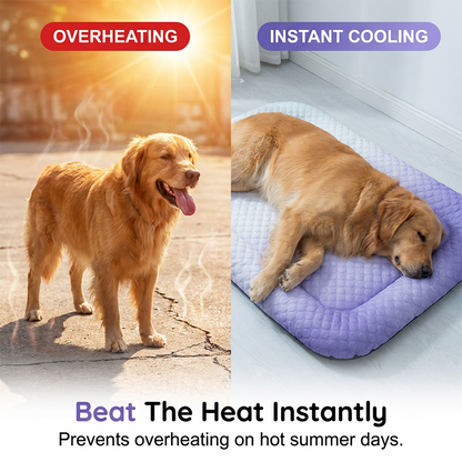 🥳2026 HOT SALE🥳!Pet Cooling Mat for Dogs & Cats 🐾  Naturally Cool Ice-Silk Pad • Breathable, Washable & Soft 🌿  For Floors, Sofas & Car Travel • Multiple Sizes • Gradient Colours ☀️🐶🐱