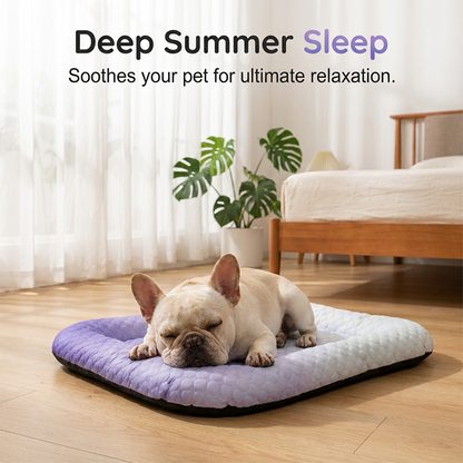 🥳2026 HOT SALE🥳!Pet Cooling Mat for Dogs & Cats 🐾  Naturally Cool Ice-Silk Pad • Breathable, Washable & Soft 🌿  For Floors, Sofas & Car Travel • Multiple Sizes • Gradient Colours ☀️🐶🐱