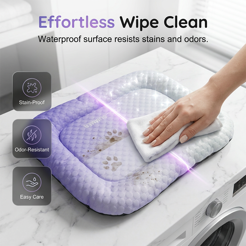 🥳2026 HOT SALE🥳!Pet Cooling Mat for Dogs & Cats 🐾  Naturally Cool Ice-Silk Pad • Breathable, Washable & Soft 🌿  For Floors, Sofas & Car Travel • Multiple Sizes • Gradient Colours ☀️🐶🐱