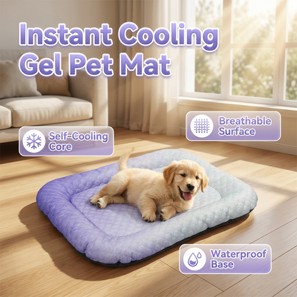 🥳2026 HOT SALE🥳!Pet Cooling Mat for Dogs & Cats 🐾  Naturally Cool Ice-Silk Pad • Breathable, Washable & Soft 🌿  For Floors, Sofas & Car Travel • Multiple Sizes • Gradient Colours ☀️🐶🐱