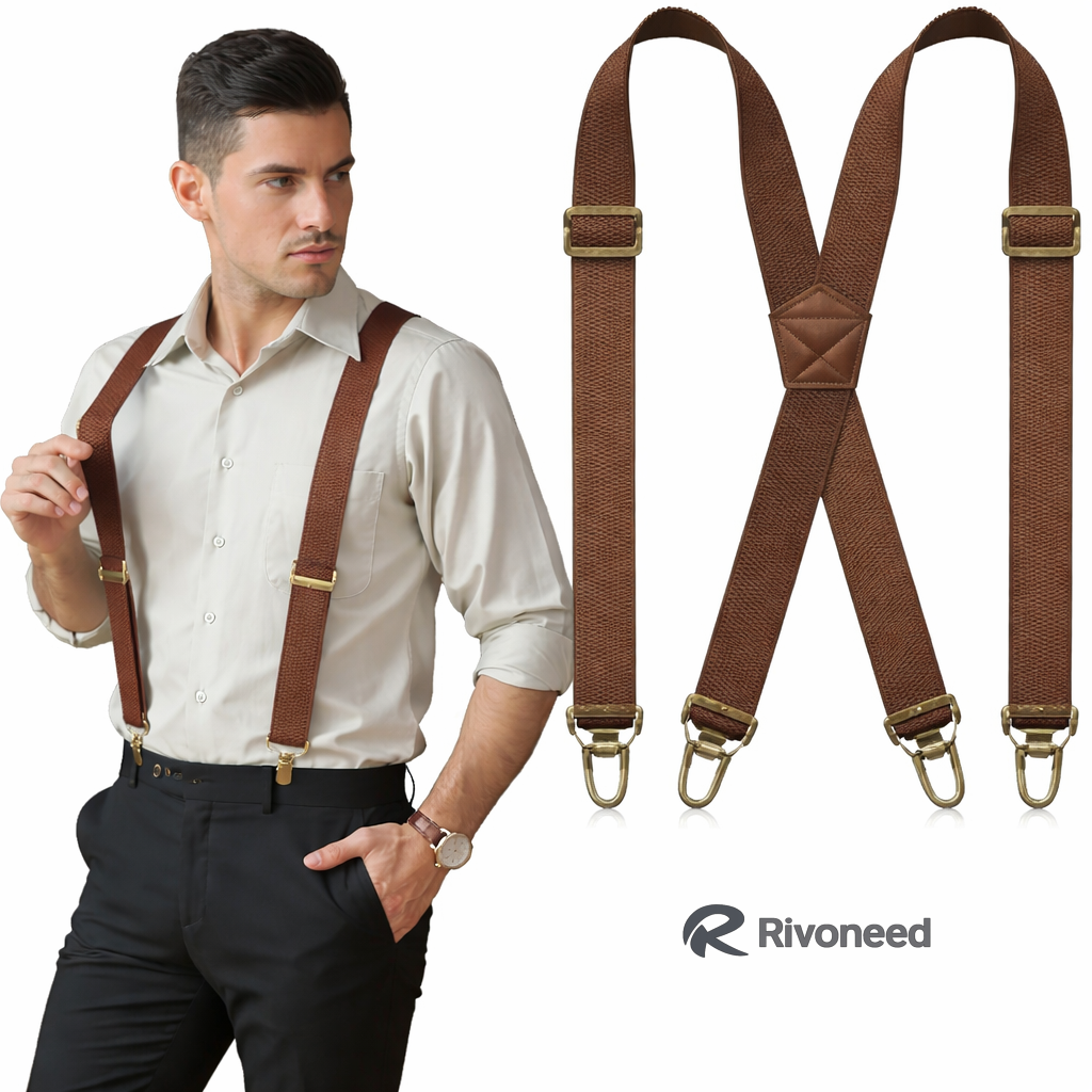📢LAST DAY BUY 3 GET 1 FREE!⏰Men's X-Back Suspenders with Hook Clips
