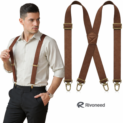 📢LAST DAY BUY 3 GET 1 FREE!⏰Men's X-Back Suspenders with Hook Clips