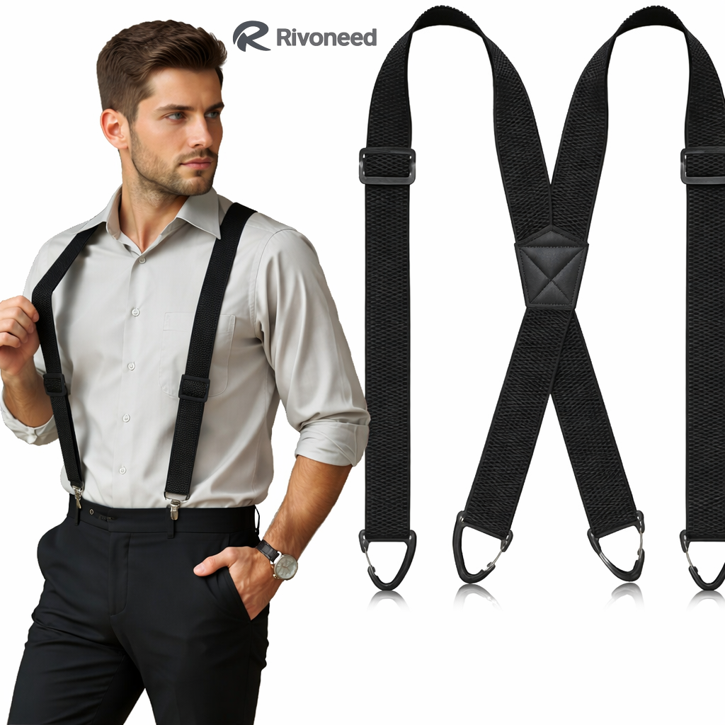 📢LAST DAY BUY 3 GET 1 FREE!⏰Men's X-Back Suspenders with Hook Clips