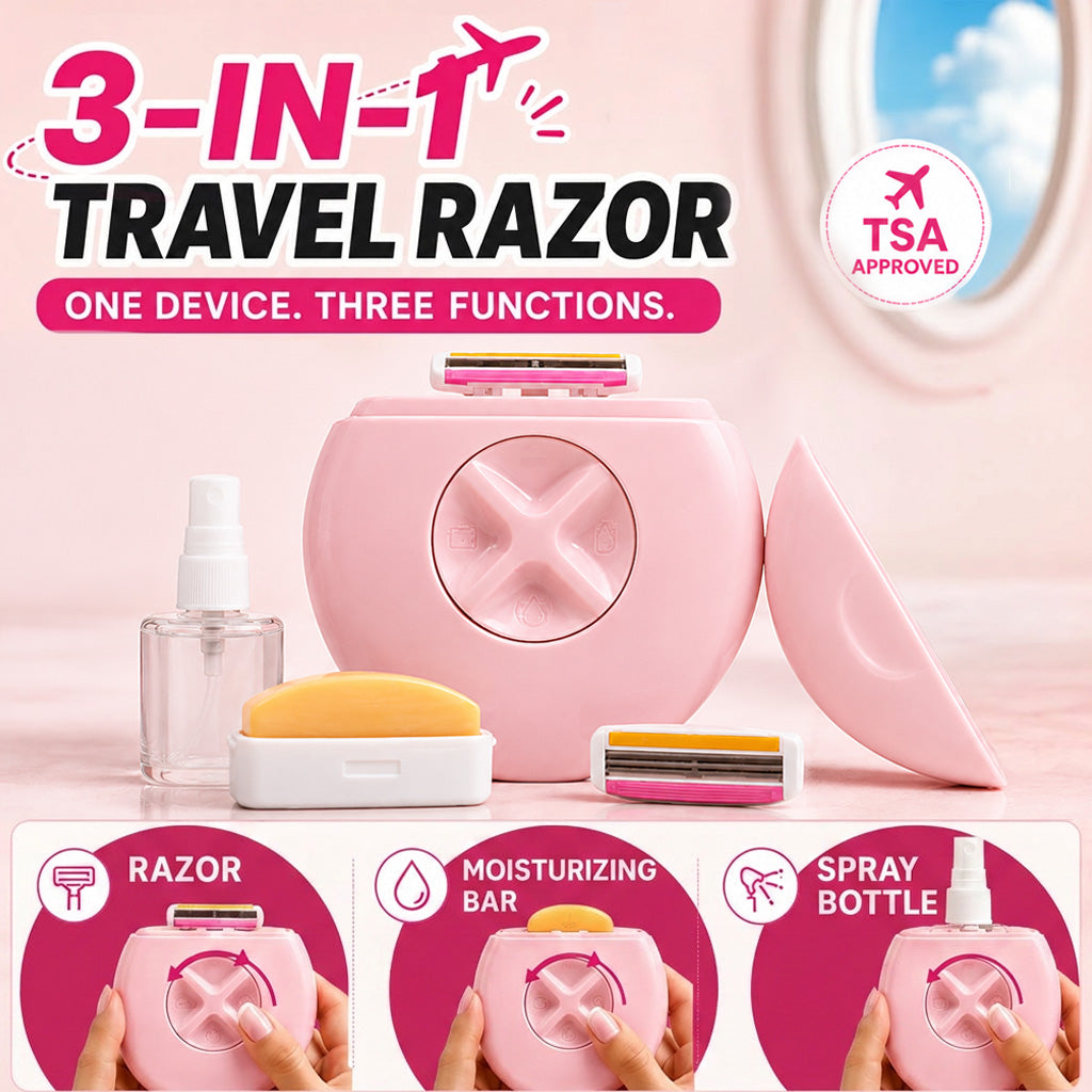 Travel Razors For Women - On-the-Go Mini Triple-Blade Razor
