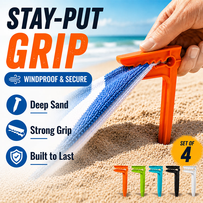 Windproof Beach Towel Clip Pegs for Sand and Grass