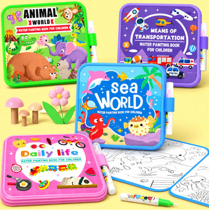 Mess-Free Reusable Water Coloring Book