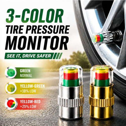 3-Color Tire Pressure Alert Caps