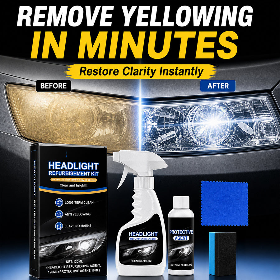 Grailzees™💥🚘Automotive Headlamp Restoration Fluid, blurring enhanced crystalline coating refurbisher