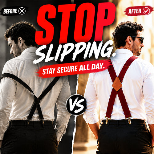 📢LAST DAY BUY 3 GET 1 FREE!⏰Men's X-Back Suspenders with Hook Clips