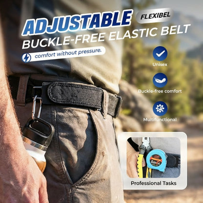✨ No-Buckle Elastic Belt for Men & Women – Adjustable, Stretchable & Invisible Fit