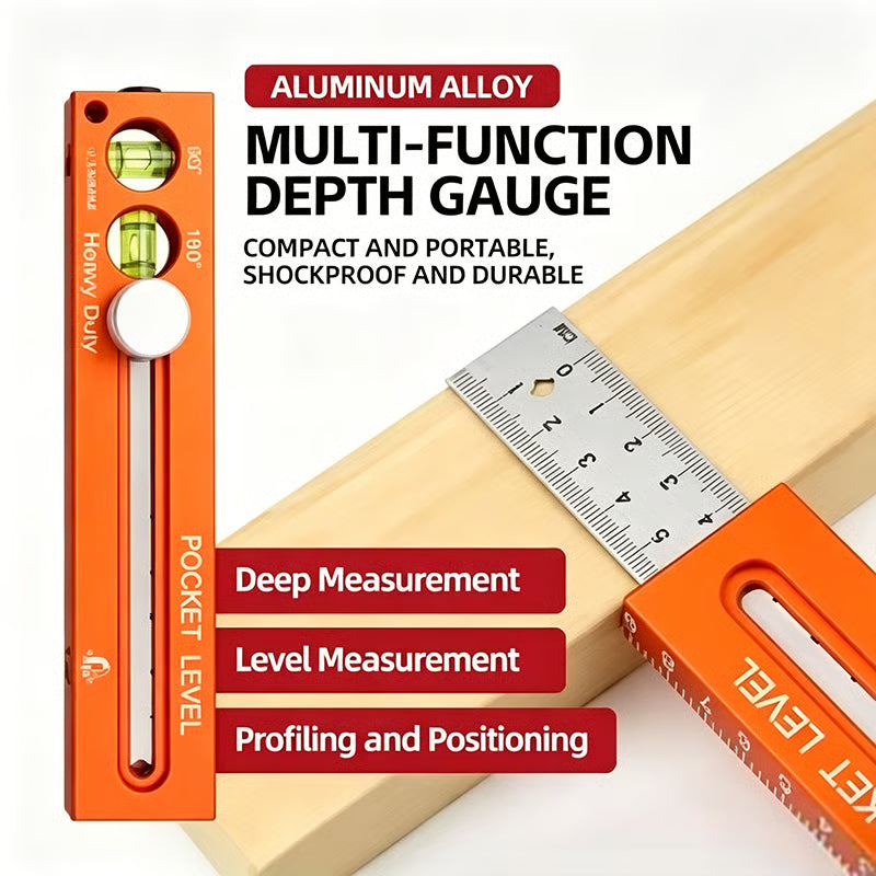 📏 3-in-1 Measuring, Marking & Level Tool🔥