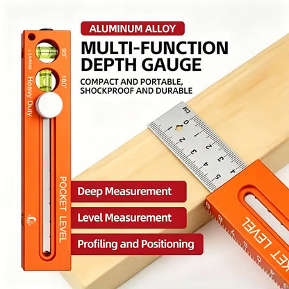 📏 3-in-1 Measuring, Marking & Level Tool🔥
