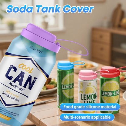 Grailzees™3Pcs BPA-Free Reusable Soda Can Lids, Secure Fit Covers to Keep Drinks Clean & Bug-Free, Optional Straws Included