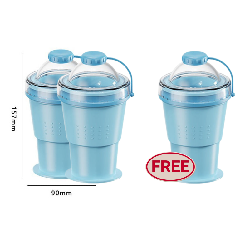 Collapsible Silicone Ice Ball Cup with Straw