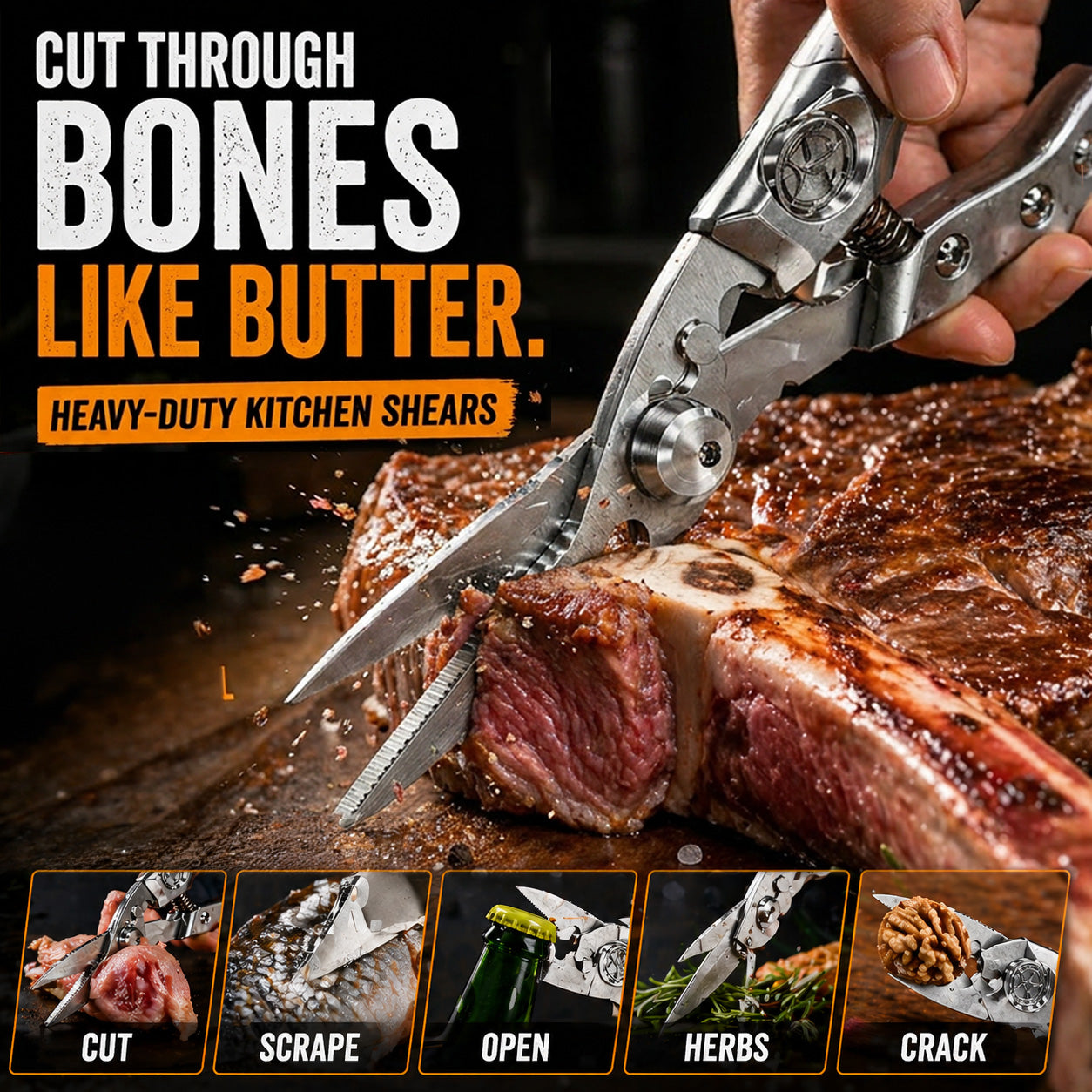 Grailzees™ Multifunctional Heavy-Duty Kitchen Shears