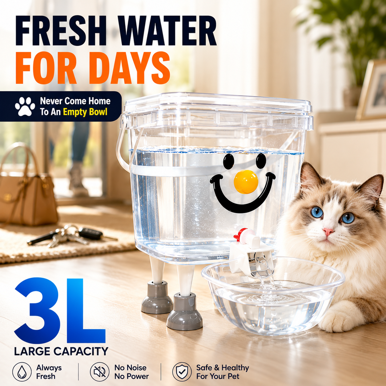 🐾 Large Capacity Automatic Pet Water Dispenser for Cats & Dogs