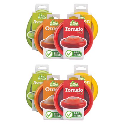 Reusable Silicone Stretch Pods 🍅🥑 – Keep Fruits & Vegetables Fresh Longer Without Plastic Wrap