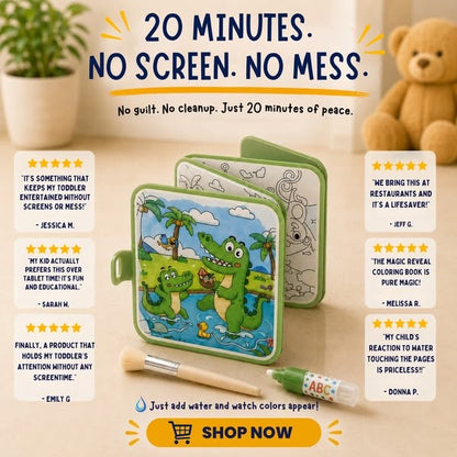 Mess-Free Reusable Water Coloring Book