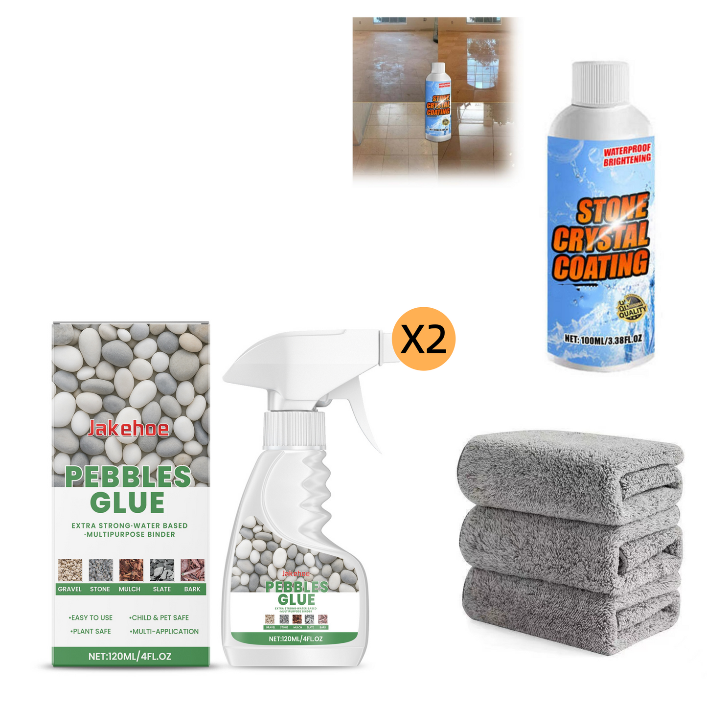 Grailzees™ 🌿Clear & Waterproof Rock Glue For Landscaping✨Transform Your Garden 💪🌿