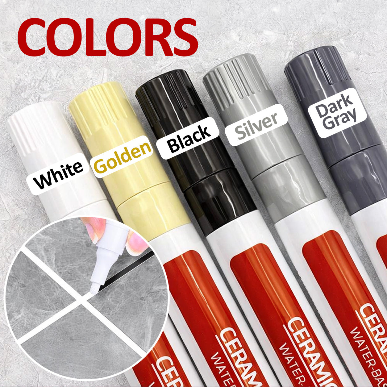 🖌️Grailzees™ Anti-Mould & Waterproof Joint Pen for Ceramic Tiles!