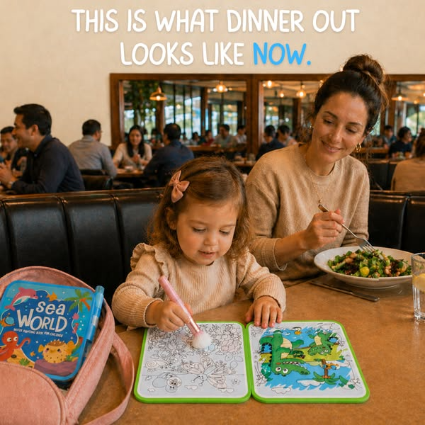 Mess-Free Reusable Water Coloring Book