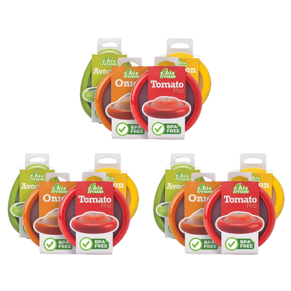 Reusable Silicone Stretch Pods 🍅🥑 – Keep Fruits & Vegetables Fresh Longer Without Plastic Wrap