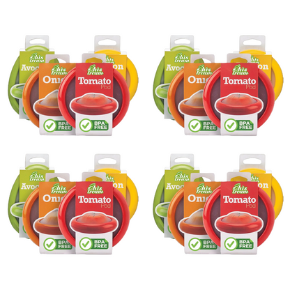 Reusable Silicone Stretch Pods 🍅🥑 – Keep Fruits & Vegetables Fresh Longer Without Plastic Wrap