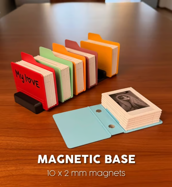 Grailzees™🖼️OPEN FOLDER Desktop Photo Album – 3D Memory Display Frame for Desk & Home Decor