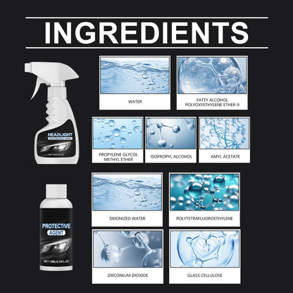 Grailzees™💥🚘Automotive Headlamp Restoration Fluid, blurring enhanced crystalline coating refurbisher