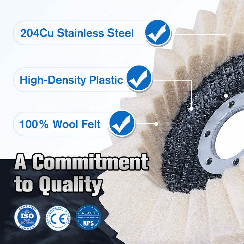 Achieve A Mirror Finish –Wool Felt Flap Polishing Disc
