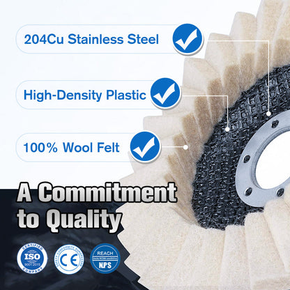 Achieve A Mirror Finish –Wool Felt Flap Polishing Disc