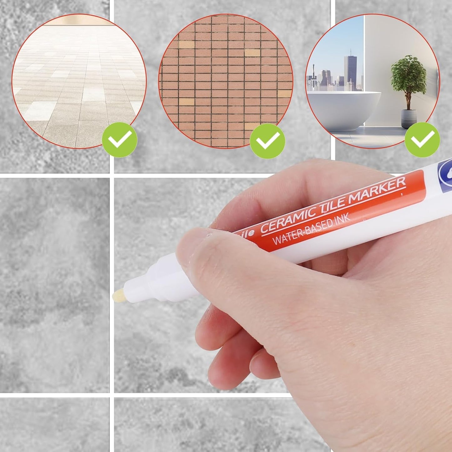 🖌️Grailzees™ Anti-Mould & Waterproof Joint Pen for Ceramic Tiles!