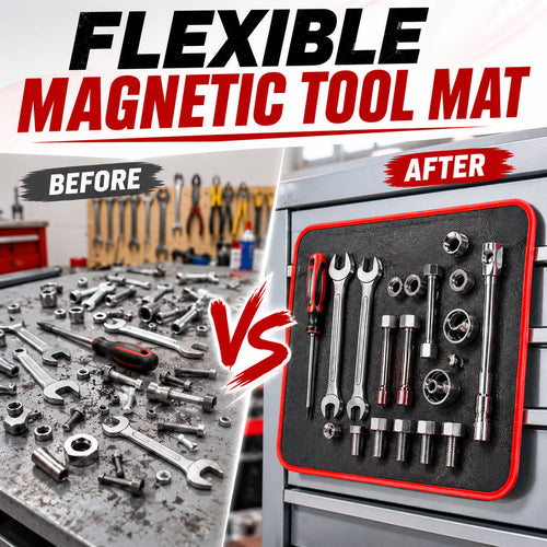 Magnetic Tool Tray Mat – Flexible Workshop Organizer for Metal Surfaces