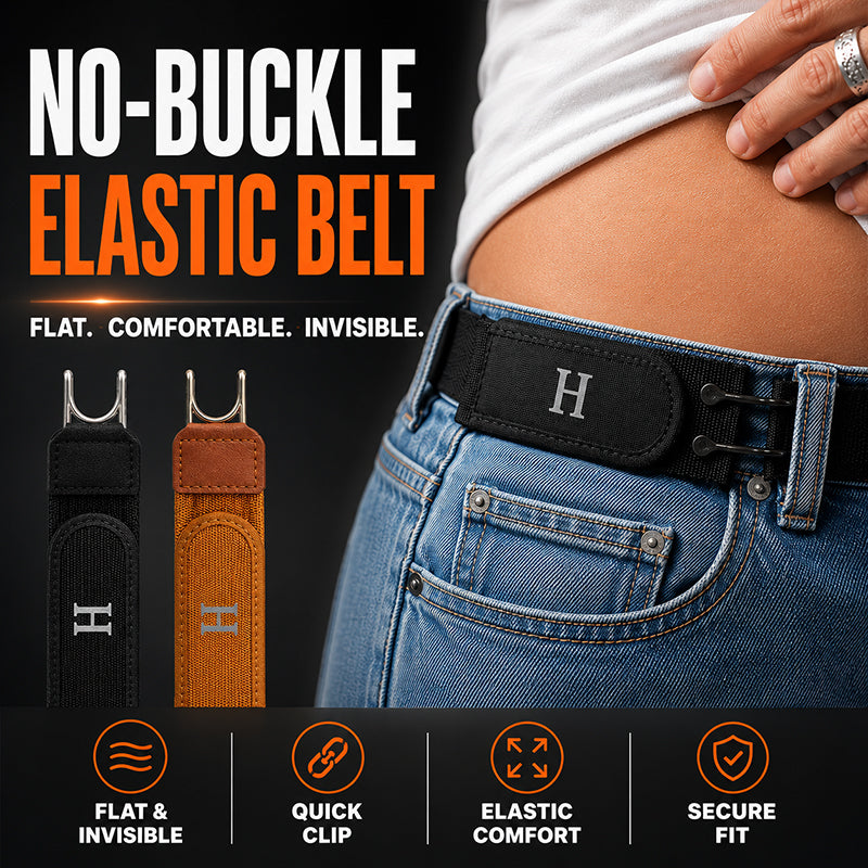 ✨ No-Buckle Elastic Belt for Men & Women – Adjustable, Stretchable & Invisible Fit