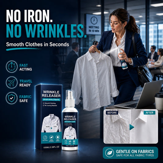 👔✨ 60-Second Instant Wrinkle Releaser Spray for Clothes – No Iron Needed