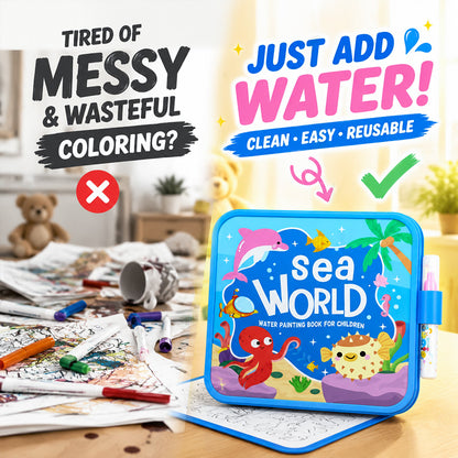 Mess-Free Reusable Water Coloring Book