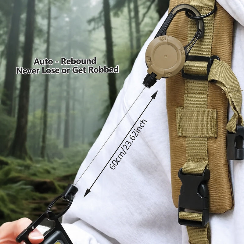 🏆Last Day Buy 1 Get 1 Free🎁3 In 1 New Multifunctional Retractable Pull Reel Carabiner Keychain