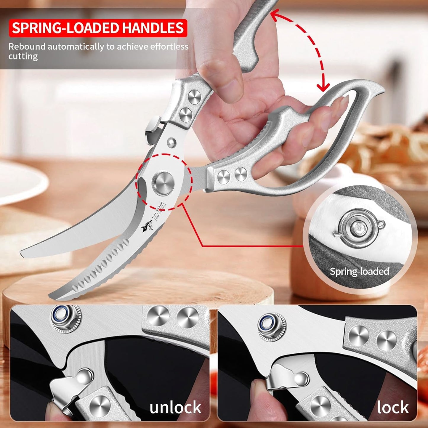 Grailzees™ Multifunctional Heavy-Duty Kitchen Shears