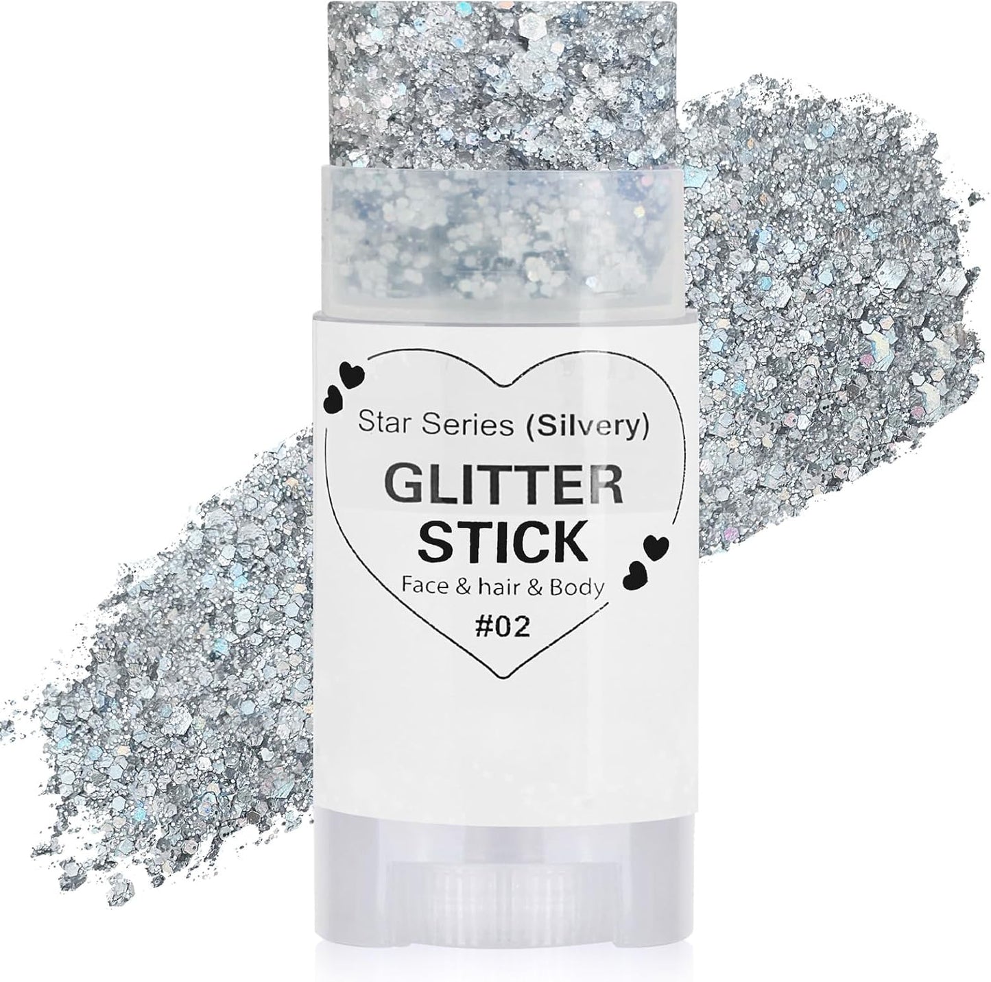 Patriotic Red White & Blue Glitter Stick