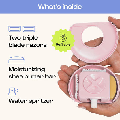 Travel Razors For Women - On-the-Go Mini Triple-Blade Razor
