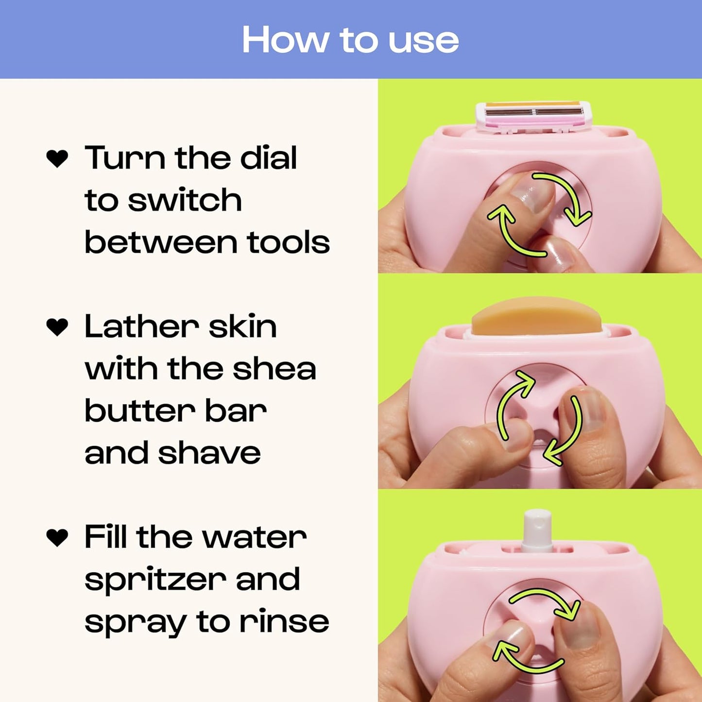 Travel Razors For Women - On-the-Go Mini Triple-Blade Razor