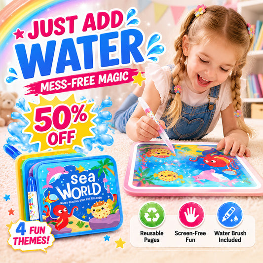 Mess-Free Reusable Water Coloring Book