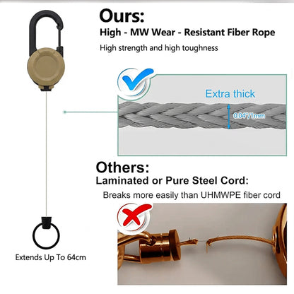 🏆Last Day Buy 1 Get 1 Free🎁3 In 1 New Multifunctional Retractable Pull Reel Carabiner Keychain