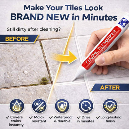 🖌️Grailzees™ Anti-Mould & Waterproof Joint Pen for Ceramic Tiles!