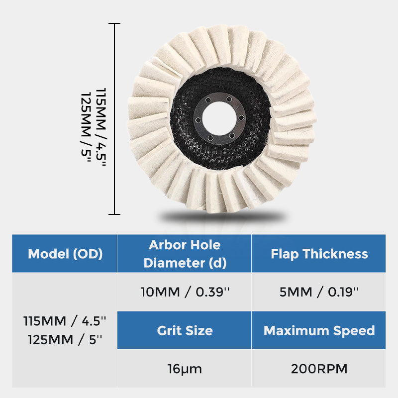 Achieve A Mirror Finish –Wool Felt Flap Polishing Disc