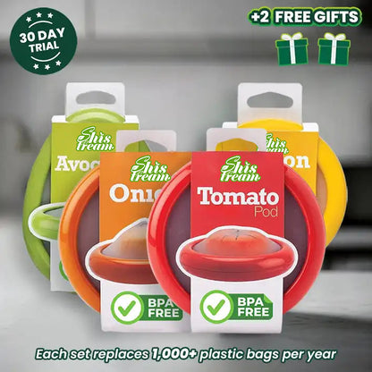 Reusable Silicone Stretch Pods 🍅🥑 – Keep Fruits & Vegetables Fresh Longer Without Plastic Wrap