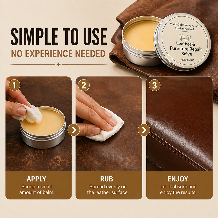 Grailzees™ Leather Repair & Restore Balm – Make Old Leather Look New Again